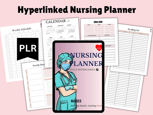 PLR Student Nurse Digital Planner with Resell Rights