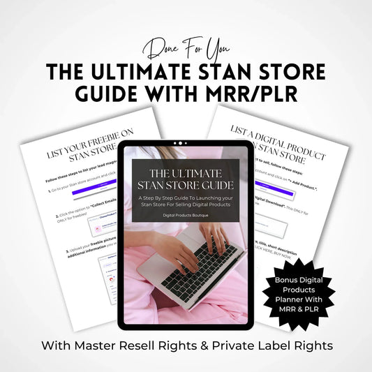 The Ultimate Stan Store Guide with Master Resell Right and Private Label Rights | DFY Digital Marketing Product