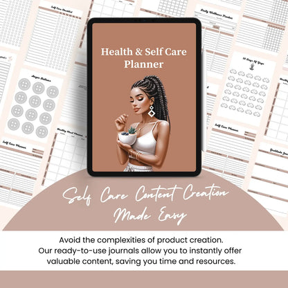 330 Pages Self-Care Planners with Resell Rights