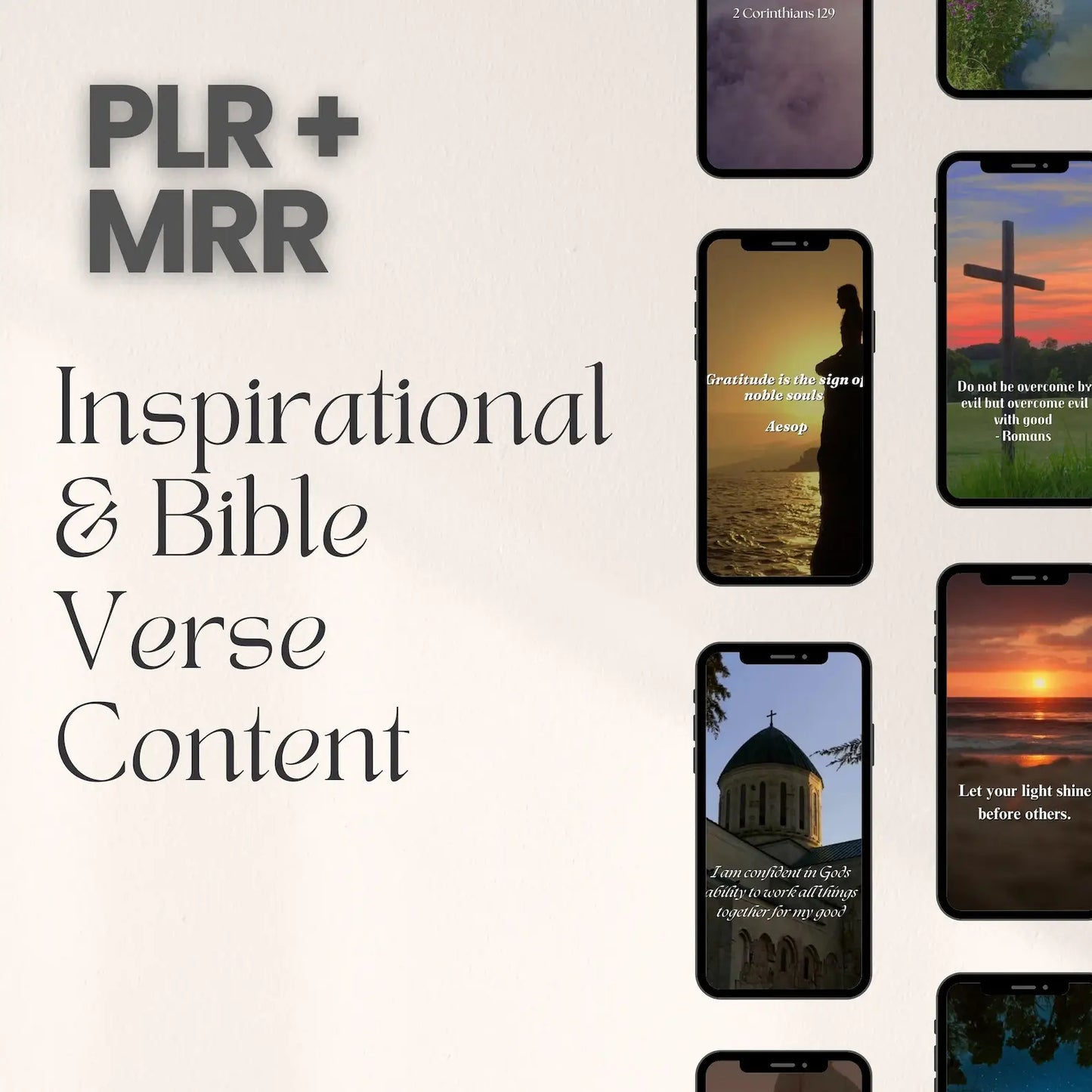 3000 PLR Christian Reels Videos with Bible Quotes (Resell Right Included)