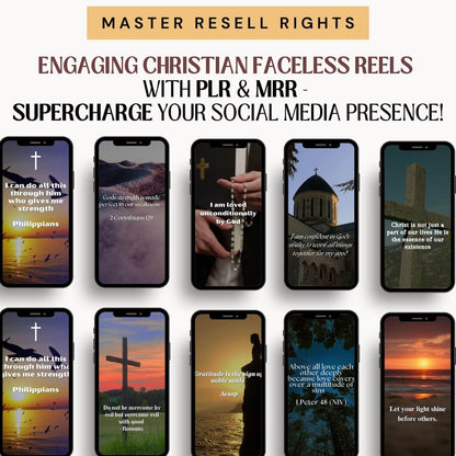 3000 PLR Christian Reels Videos with Bible Quotes (Resell Right Included)