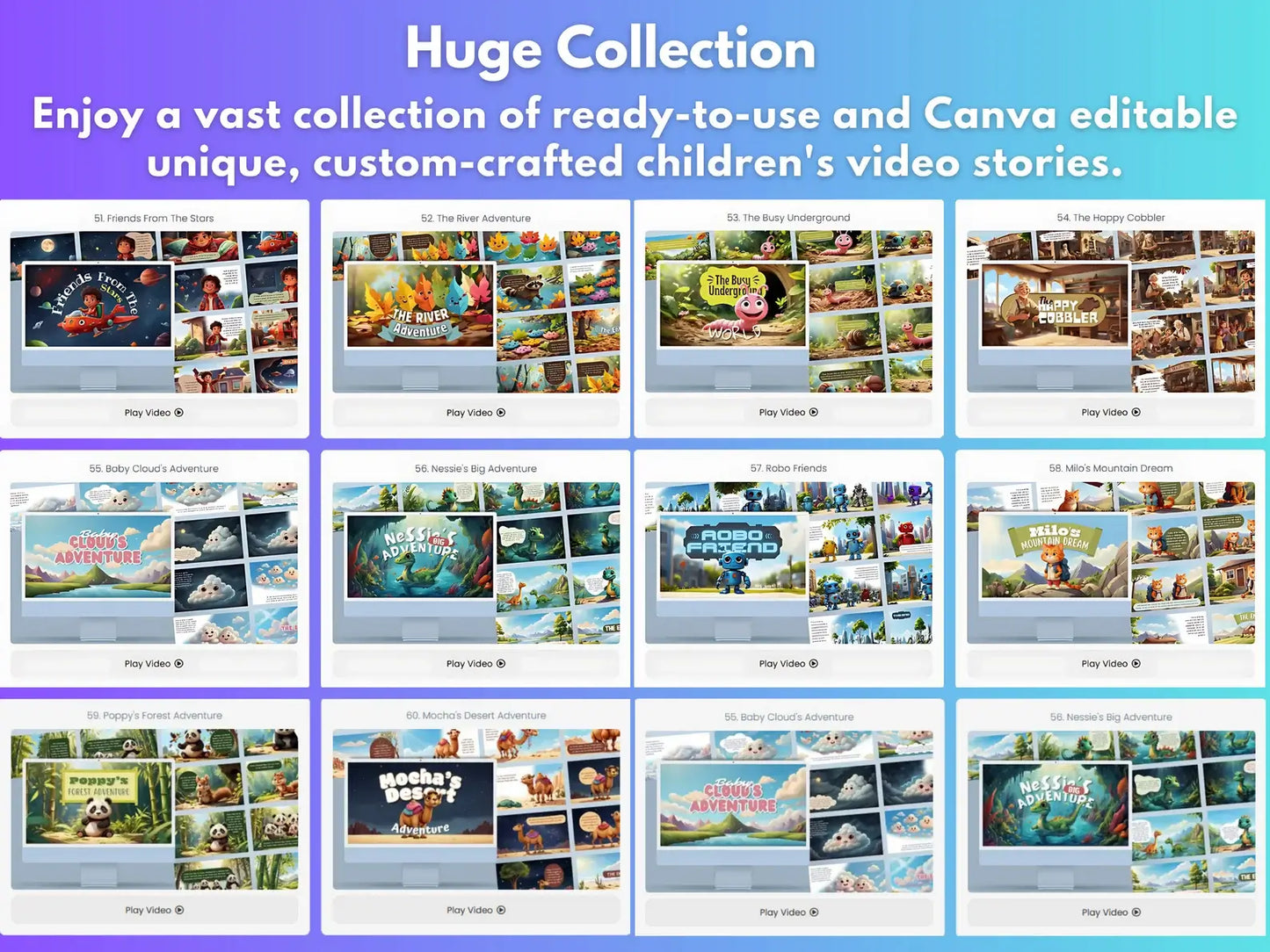 100 Children's Stories + 150 PLR Kids Videos & Editable Templates | with Resell Rights