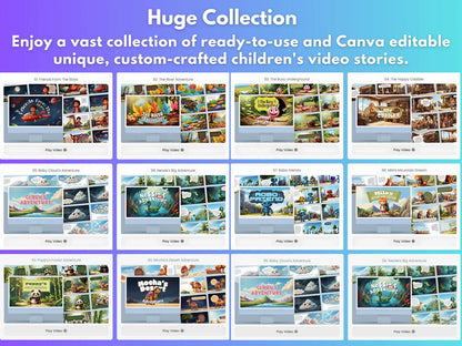 100 Children's Stories + 150 PLR Kids Videos & Editable Templates | with Resell Rights