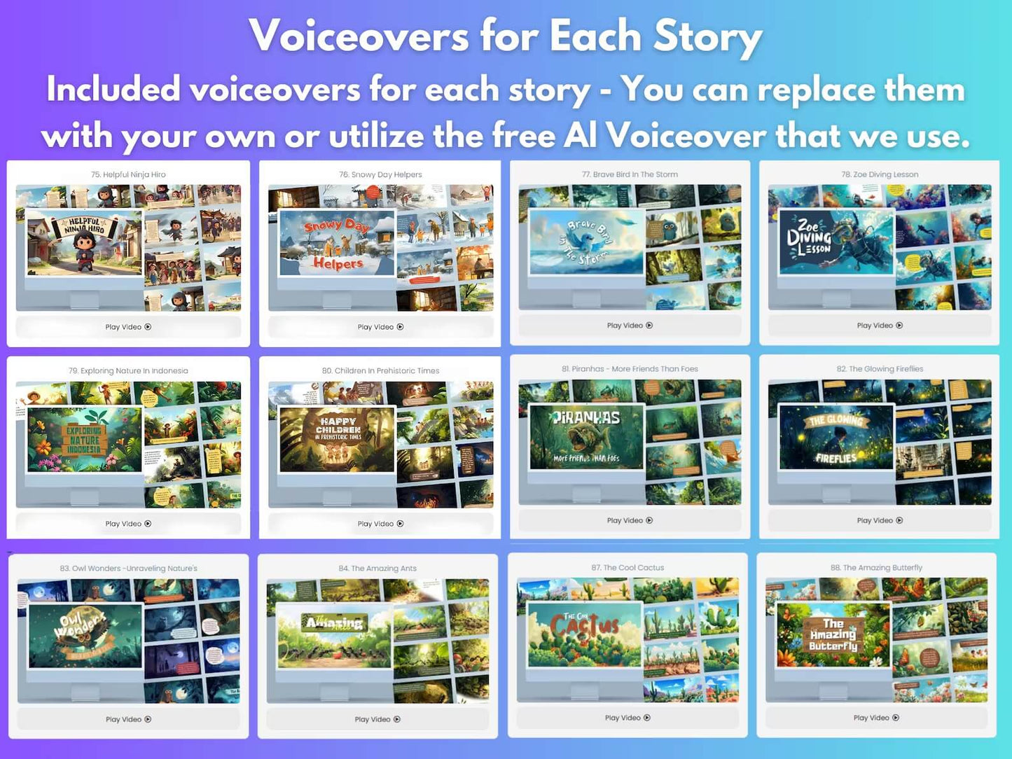 100 Children's Stories + 150 PLR Kids Videos & Editable Templates | with Resell Rights