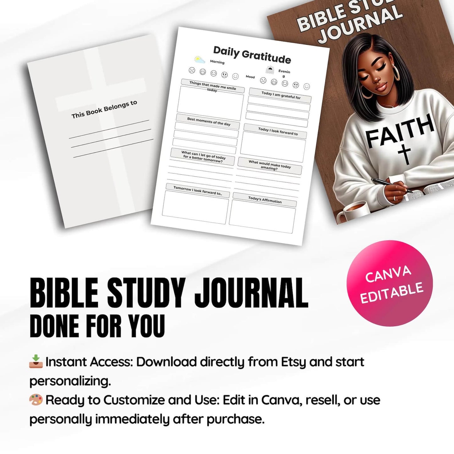 🙏 Bible Study Journal with Resell Rights | PLR & MRR - Deepen Your Faith Journey!