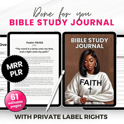 🙏 Bible Study Journal with Resell Rights | PLR & MRR - Deepen Your Faith Journey!